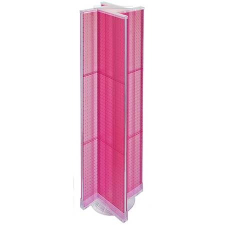 Azar Displays Pinwheel Pegboard Floor Display on Revolving Base. Spinner Rack Stand 700460-PNK